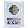 Mozambique 20 escudos Portugal Coinage KM-80 MS62 PCGS silver coin 1955