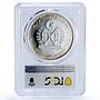 Saharawi 5000 pesetas Freedom Sovereignty Peace Dove Bird PR69 PCGS Ag coin 1997