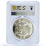 Uganda 2000 shillings Swiss Chocolate Dragons Pattern PL65 PCGS silver coin 2002