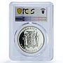 Jamaica 50 dollars Millennium KM-184 PR69 PCGS silver coin 2000