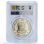 Philippines 100 piso University 75th Anniversary PR66 PCGS silver coin 1983