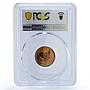 Great Britain 1 farthing Elizabeth II Coinage Bird PR66 PCGS bronze coin 1953