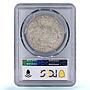 Belgium 5 francs King Leopold II Coinage KM-24 AU55 PCGS silver coin 1872