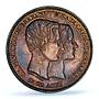 Belgium 10 centimes Leopold I Henriette Marriage MS63 PCGS copper coin 1853