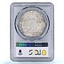 Belgium 5 francs King Leopold II Coinage KM-24 MS62 PCGS silver coin 1870