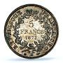 France 5 francs Hercules Liberty Equality Fraternity MS62 PCGS silver coin 1873