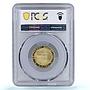 Germany Weimar Zeppelin Eckener Airship Aviation SP64 PCGS gold medal 1929