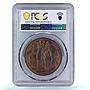 Belgium 5 francs Leopold I II 50 Years History KM-8a MS63 PCGS copper coin 1880