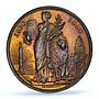Belgium 5 francs Leopold I II 50 Years History KM-8a MS63 PCGS copper coin 1880