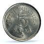 Estonia 5 marka Republic Coinage Three Lions KM-3 MS64 PCGS CuNi coin 1922