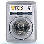 Mongolia 1 togrog Revolution Anniversary Man Horse MS67 PCGS AlBronze coin 1971