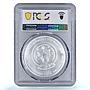 Rwanda 50 francs Gorilla African Ounce Wildlife Fauna MS70 PCGS silver coin 2008