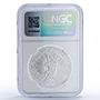 Belarus 20 roubles Chervony Bor Mink Nature Reserves Fauna PF69 NGC Ag coin 2006