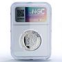 Czechoslovakia 50 korun Vladimir Lenin Birth Politics PF66 NGC silver coin 1970