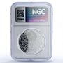 Kyrgyzstan 10 som Mother Deer EurAsEC Legends Tales PF70 NGC silver coin 2009