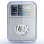 Malaysia 10 ringgit Third Plan Tun Abdul Razak Industry PF70 NGC Ag coin 1976