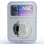 Philippines 50 piso UNICEF Save Children Child Year PF69 NGC silver coin 1979