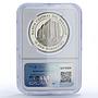 Paraguay 10000 guaranies Caballero Stroessner Politics PF70 NGC silver coin 1987