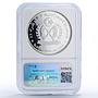 Saharawi 5000 pesetas Proclamation Woman with Rifle PF68 NGC silver coin 1996