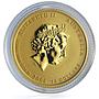 Australia 15 dollars Year of the Mouse Rat Lunar Series 2 1/10 oz gold coin 2008