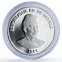 Guinea 500 sylis Walking International Games Sports proof silver coin 1984