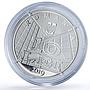 Romania 10 lei West University Timisoara History Science proof silver coin 2019