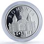 Romania 10 lei Opera Cluj Music History Architecture proof silver coin 2019
