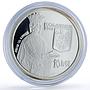 Romania 10 lei Cozia Monastery Church Mircea Baltran Religion silver coin 2008