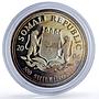 Somalia 500 shillings Elephant African Wildlife Fauna proof silver coin 2006