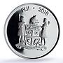 Fiji 2 dollars Tree Frog Conservation Wildlife Fauna proof silver coin 2018