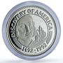 Mongolia 50 togrog Discovery America Columbus Ship proof silver coin 1992