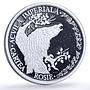 Moldova 10 lei Imperial Eagle Red Book Wildlife Bird Fauna silver coin 2005
