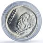 Brazil 10 cruzeiros Central Bank Castello Branco Politics silver coin 1975