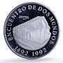Colombia 10000 pesos Santa Fe Bogota Mint Ibero-American proof silver coin 1991