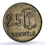 Equatorial Guinea 25 bipkwele Republic Coinage Nguema Madrid Mint CuNi coin 1980