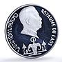 Laos 10000 kip Savang Vatthana Wat Xieng Thong Temple proof silver coin 1975
