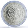 Mexico 5 pesos Quetzalcoatl Precolombina Toltec silver coin 1998