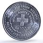 Nepal 1000 rupees Red Cross Society Jubilee History silver coin 2013