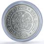Sri Lanka Ceylon 5 rupees Buddhism 2500 Years Animals Religion silver coin 1957