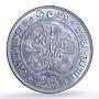 Sri Lanka Ceylon 5 rupees Buddhism 2500 Years Animals Religion silver coin 1957