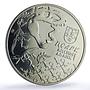 Abkhazia 3 apsars Triceratops Horridus Dinosaurs Fauna nickel coin 2021