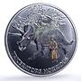 Abkhazia 3 apsars Triceratops Horridus Dinosaurs Fauna nickel coin 2021