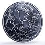 Abkhazia 3 apsars Triceratops Horridus Dinosaurs Fauna nickel coin 2021