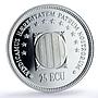 Spain Catalonia 25 ecu Francesc Macia Llussa History proof silver coin 1995