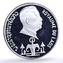 Laos 5000 kip Savang Vatthana Laotian Maiden Woman proof silver coin 1975