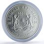 Somalia 1000 shillings Elephant African Wildlife Fauna silver coin 2004