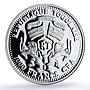 Togo 1000 francs Cat Year Lunar Chinese Calendar Gilt proof silver coin 2011