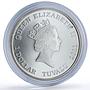 Tuvalu 1 dollar Golden Retreiver Working Dogs Color proof silver coin 2011