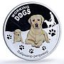 Tuvalu 1 dollar Golden Retreiver Working Dogs Color proof silver coin 2011