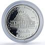 Laos 5000 kip Savang Vatthana Wat Phra Kio Museum Vientiane PR silver coin 1975